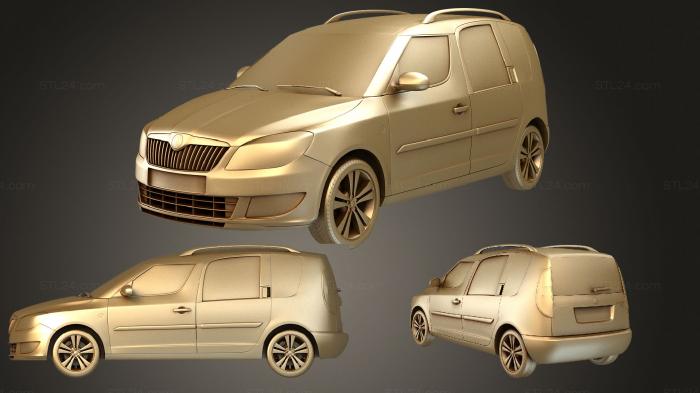 Автомобили и транспорт (Skoda Roomster 2011, CARS_3432) 3D модель для ЧПУ станка